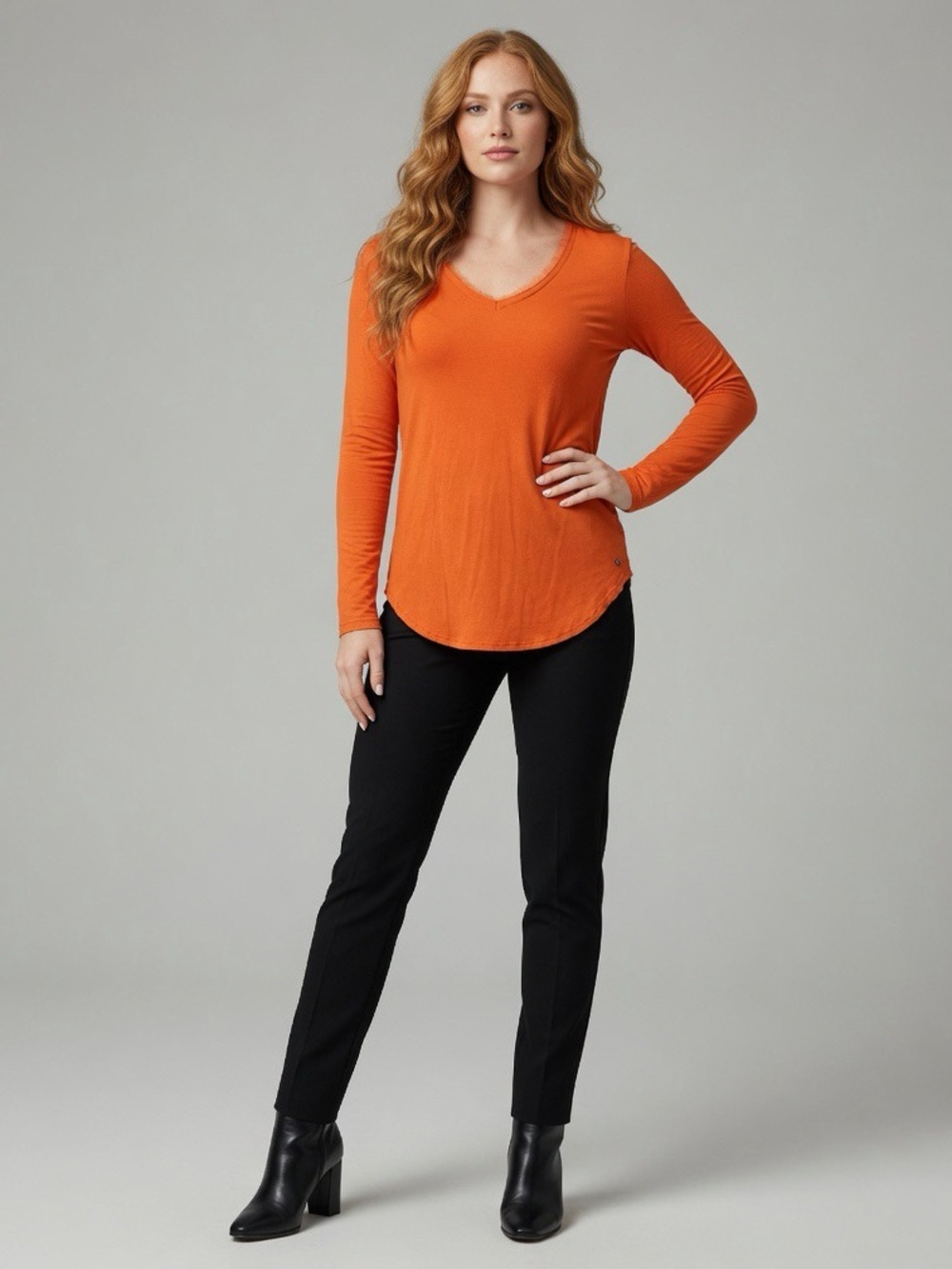 Abercrombie
& Fitch Long Sleeve Orange Top